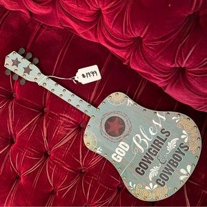 🤠🙏🏼🤎 NWT, “God Bless Cowgirls & Cowboys” Home Decor, Patio Decor, Gift